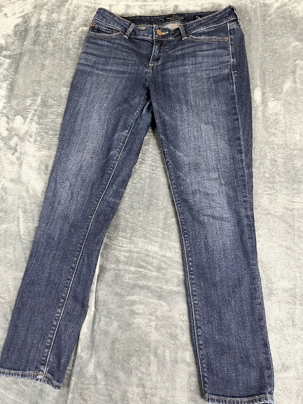 Lucky Brand Womens 8 Ankle Jeans Dark Blue Denim Mid Rise